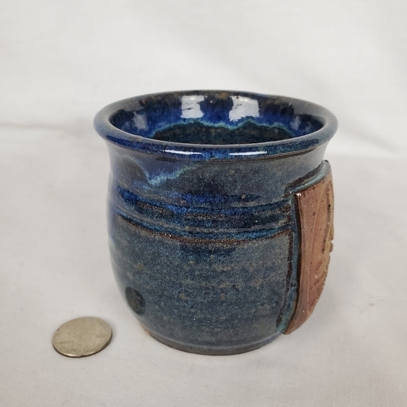 Northern Exposure Pottery mug dark blue glaze 12oz - Picture 7 of 10